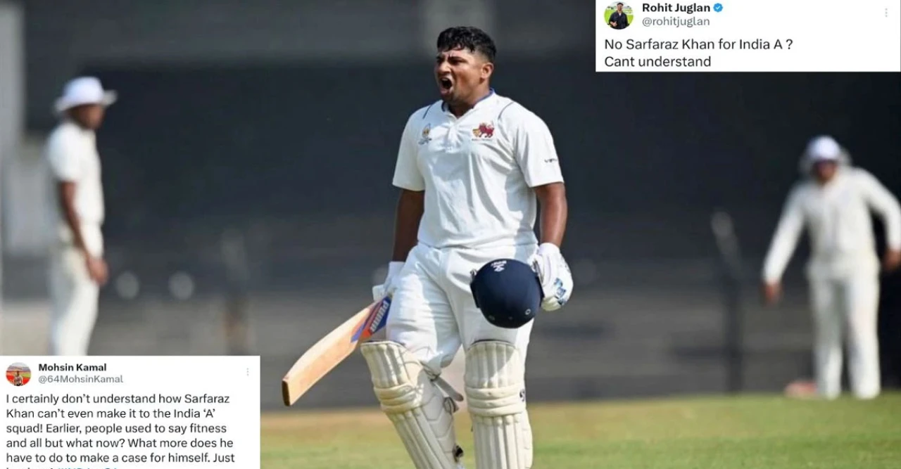 সরফরাজ খানের বাদ পড়া ঝড় তুলল! ভক্তদের ক্ষোভ: কেন ভারত ‘এ’ দলেও নেই?
