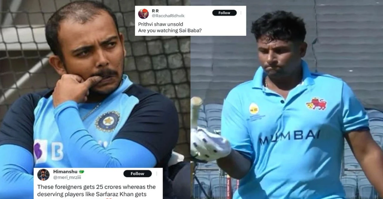 আইপিএল ২০২৬ নিলাম: প্রিথভি শাও ও সারফরাজ খানের জন্য ক্রমাগত ফ্র্যাঞ্চাইজির দৃষ্টিভঙ্গি নিয়ে বিতর্ক