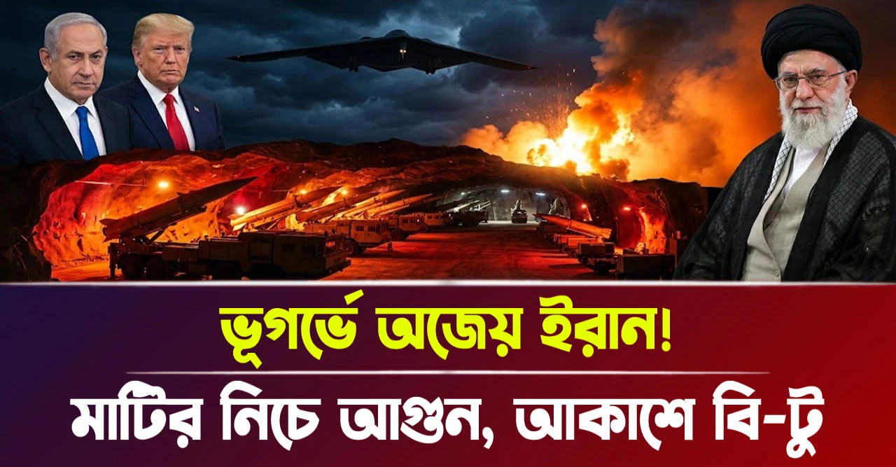 মাটির নিচে আগুন, আকাশে বি-টু! ভূগর্ভে অজেয় ইরান!