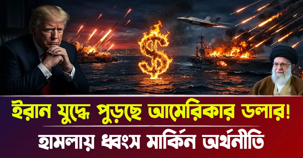 হামলায় ধ্বংস মার্কিন অর্থনীতি! ইরান যুদ্ধে পুড়ছে আমেরিকার ডলার!