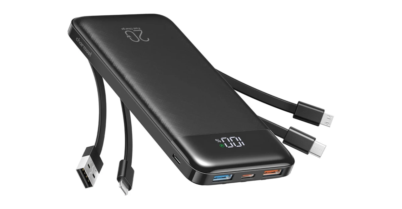 Charmast 20000mAh Portable Charger Review: Built‑In Cables and 22.5W Fast Charging for Travel