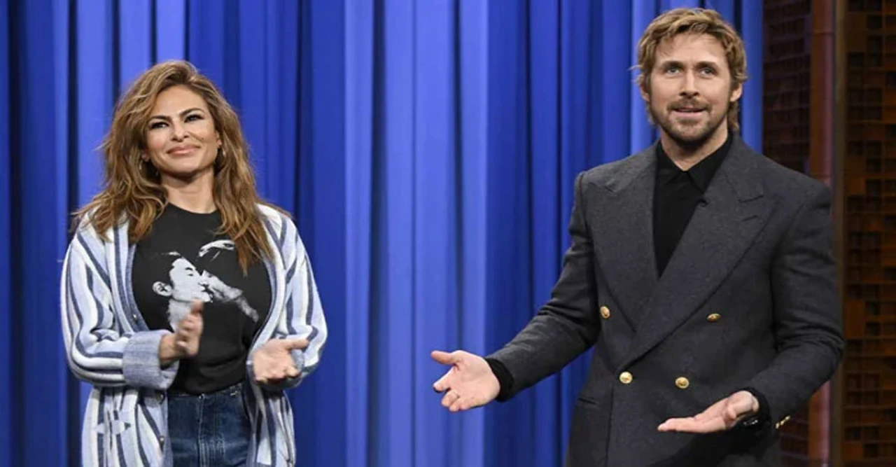 Eva Mendes Channels Husband Ryan Gosling’s Style in His Official ‘SNL’ Cap