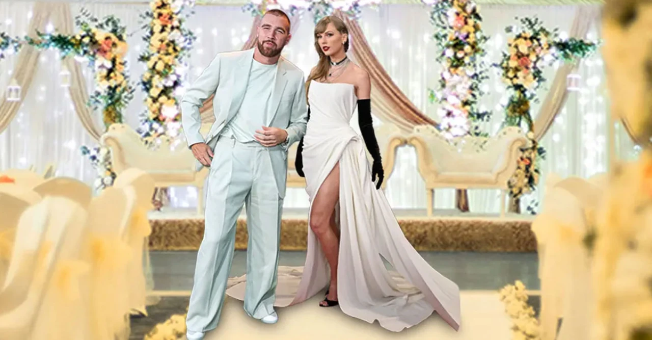 Taylor Swift Wears Custom Dior Gown by Jonathan Anderson for Madison Square Garden Wedding to Travis Kelce