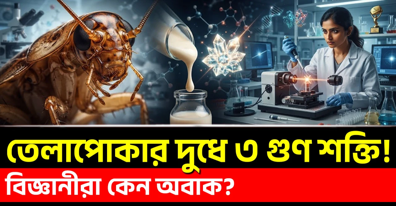 আরশোলার দুধে ৩ গুণ শক্তি! বিজ্ঞানীরা কেন অবাক? আবিষ্কার করে ভারতের মুকুটে ‘নোবেল’ পালক