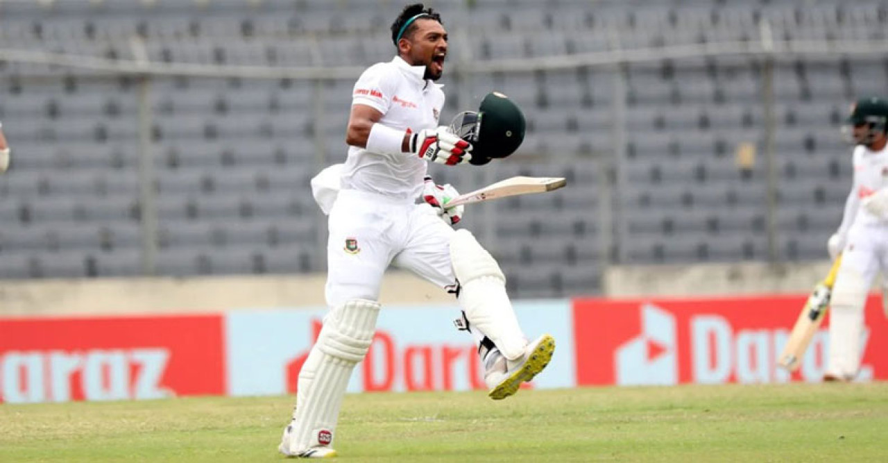 শান্তর সেঞ্চুরিতে দিন শেষে ২০৫ রানের লিড বাংলাদেশের