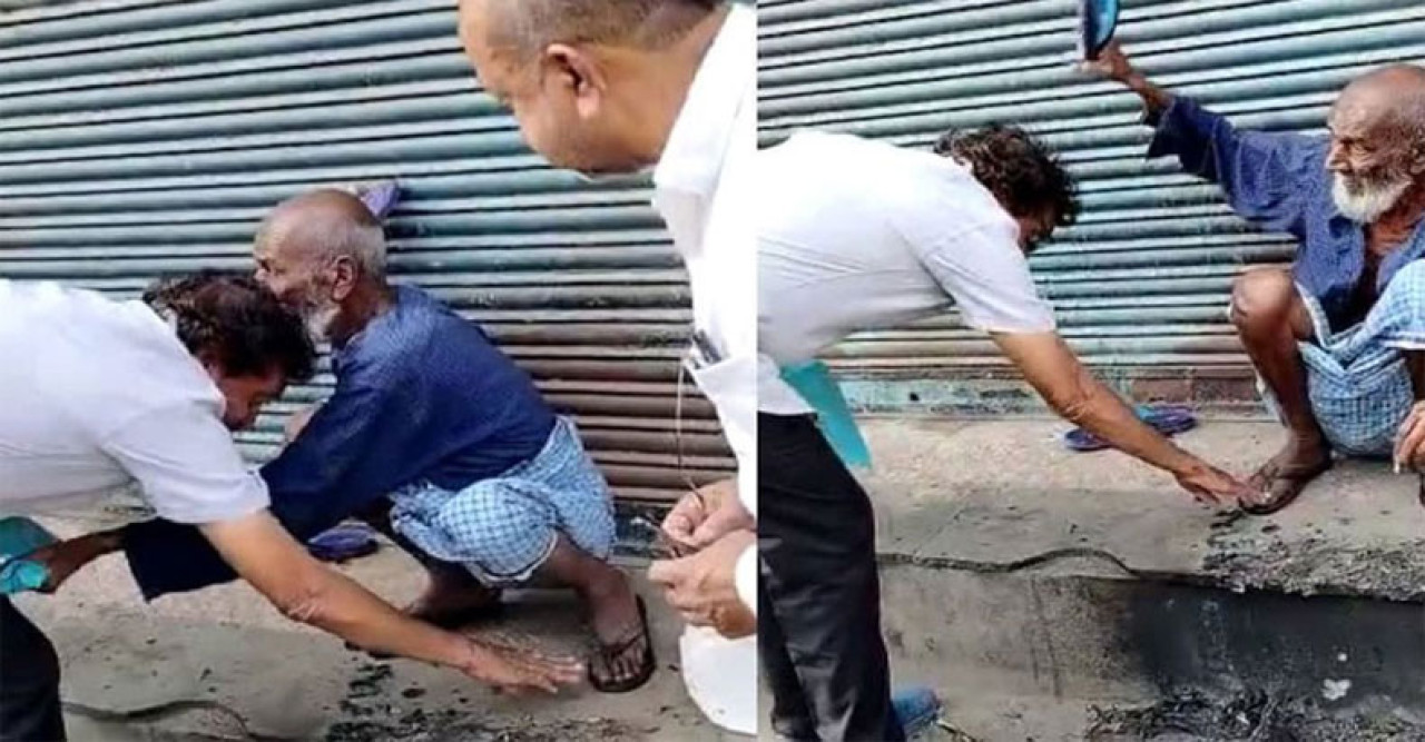ভারতে জুতার বাড়ি দিয়ে কংগ্রেস প্রার্থীকে আশীর্বাদ