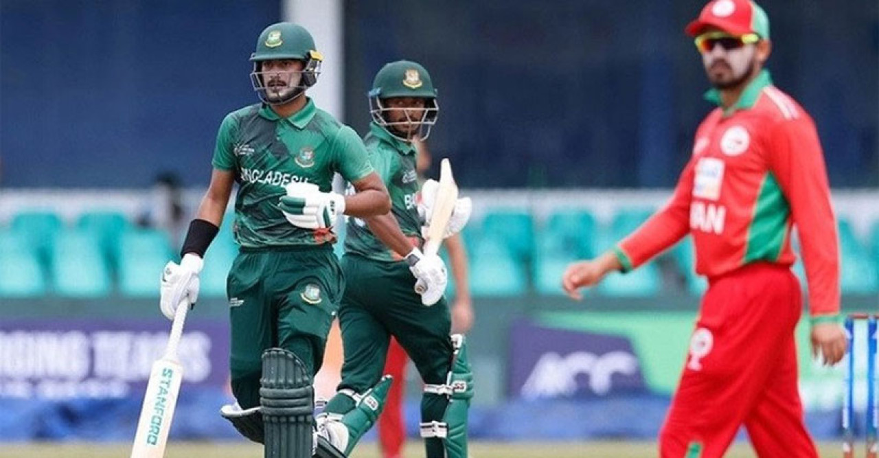 ইমার্জিং এশিয়া কাপে ওমানের বিপক্ষে বড় জয় পেলো বাংলাদেশ