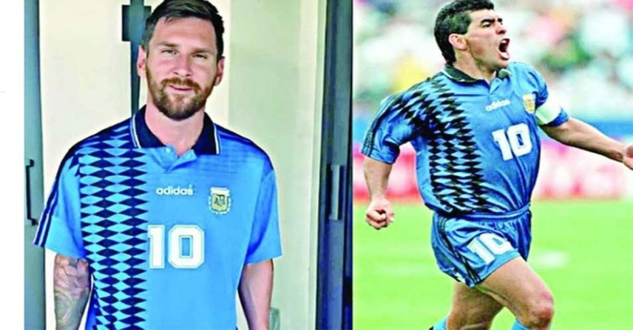 ম্যারাডোনার শেষ বিশ্বকাপ খেলা জার্সি এবার মেসির গায়ে