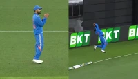 আকাশে উড়ে সুপারহিরো সিরাজ! বাউন্ডারি থেকে ছক্কা বাঁচিয়ে দিলেন ম্যাট রেনশকে, হতবাক কোহলি