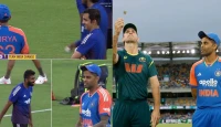 SKY-র টস হারার ধারা ভাঙল না! গাম্ভীর-বুমরাহর হাসির ঝড়, অভিষেকের লাকি দিনে দুইবার ড্রপ!