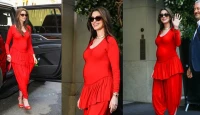 Anne Hathaway Dazzles in Chic Maternity Style as 'The Odyssey' Press Tour Kicks Off in NYC