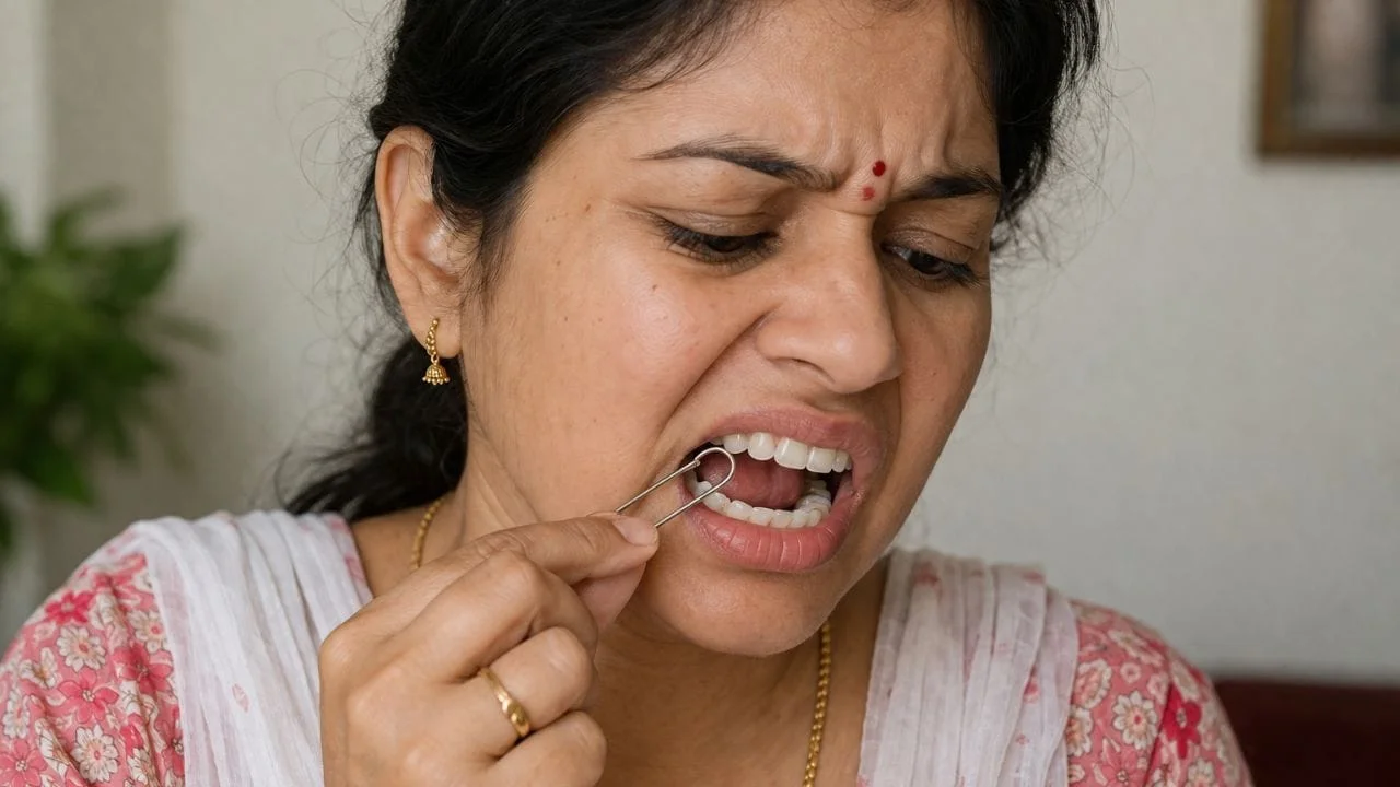 A toothpick, not a safety pin, is 3 home remedies for picking bits of food off your teeth
