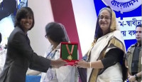 বঙ্গমাতা পদক পেলো সাফজয়ী বাংলাদেশ নারী ফুটবল দল