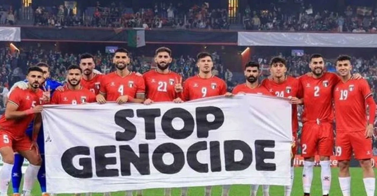 ইউরোপের মাঠে ফিলিস্তিনের শক্তিশালী বার্তা! ৫০ হাজার দর্শকের সামনে ‘গণহত্যা বন্ধ কর’ চিৎকার