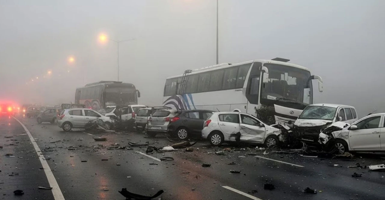 ভারতে কুয়াশায় 'শৃঙ্খল দুর্ঘটনা'! যানবাহনের স্তূপ, বাস-ট্রাক ধাক্কাধাক্কি, অনেক আহত