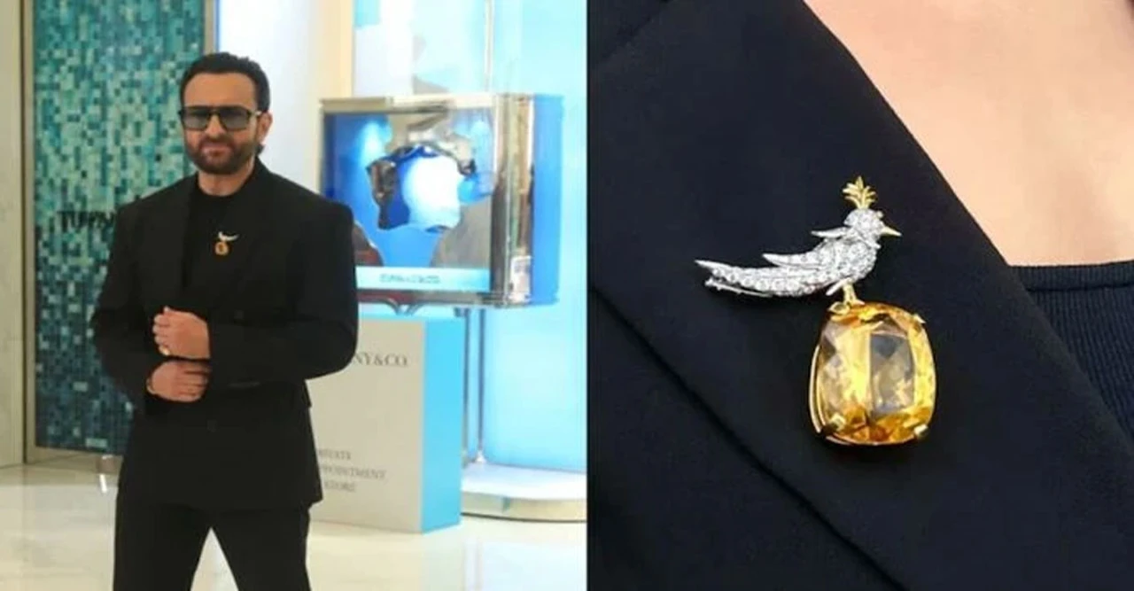 কালো লুকে সাইফ আলি খানের বাজিমাত, টিফানির ৪২ লাখ রুপির ব্রোচে তোলপাড় মুম্বাই