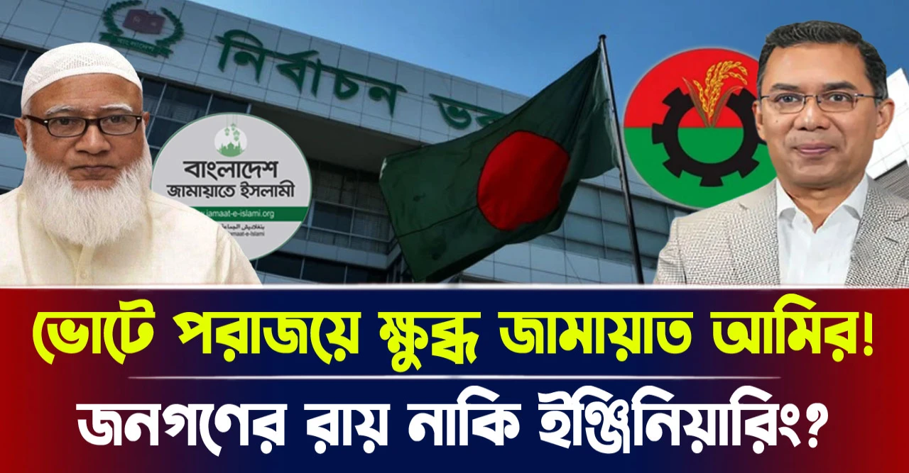 জনগণের রায় নাকি ইঞ্জিনিয়ারিং? ভোটে পরাজয়ে ক্ষুব্ধ জামায়াত আমির!