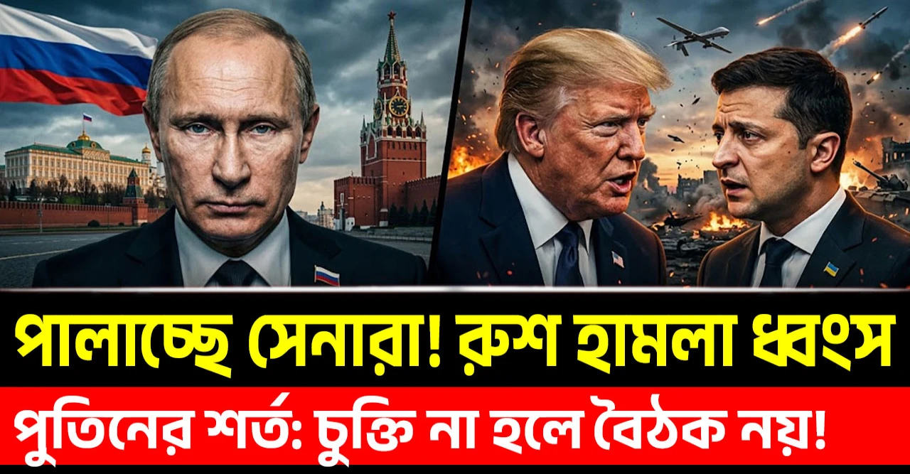 পুতিন-ট্রাম্প-জেলেনস্কি শীর্ষ বৈঠক: ক্রেমলিনের কড়া শর্ত ও শান্তির নতুন রোডম্যাপ
