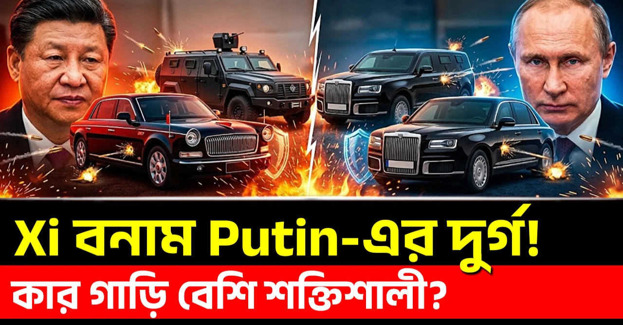 Xi Jinping ও Putin-এর গাড়িতে কী আছে? কার গাড়ি বেশি শক্তিশালী? Hongqi Guoli vs Aurus Senat