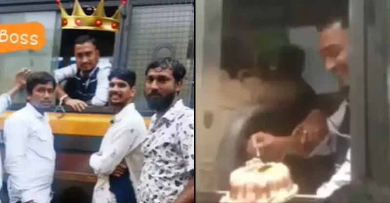 প্রিজন ভ্যানে বসে জন্মদিনের কেক কাটল খুনে অভিযুক্ত দুষ্কৃতী, প্রশ্নের মুখে পুলিশের ভূমিকা
