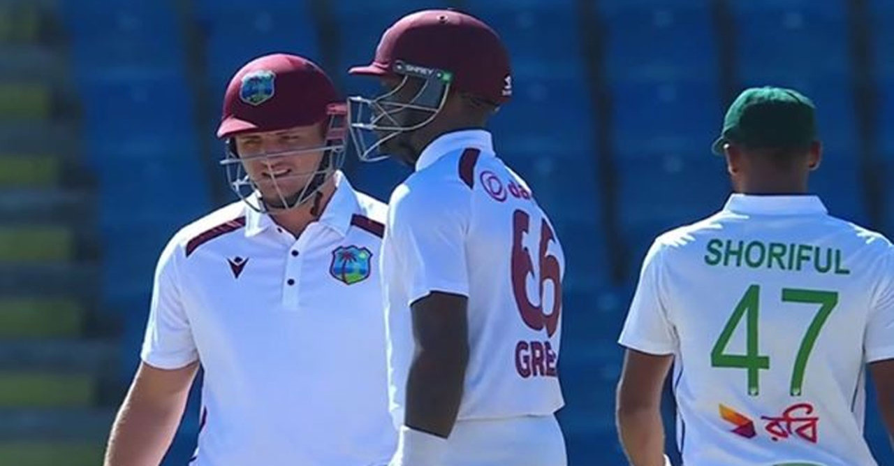 অ্যান্টিগা টেস্টে ওয়েস্ট ইন্ডিজের ইনিংস ঘোষণা, হতাশার দিন কাটালো মিরাজরা