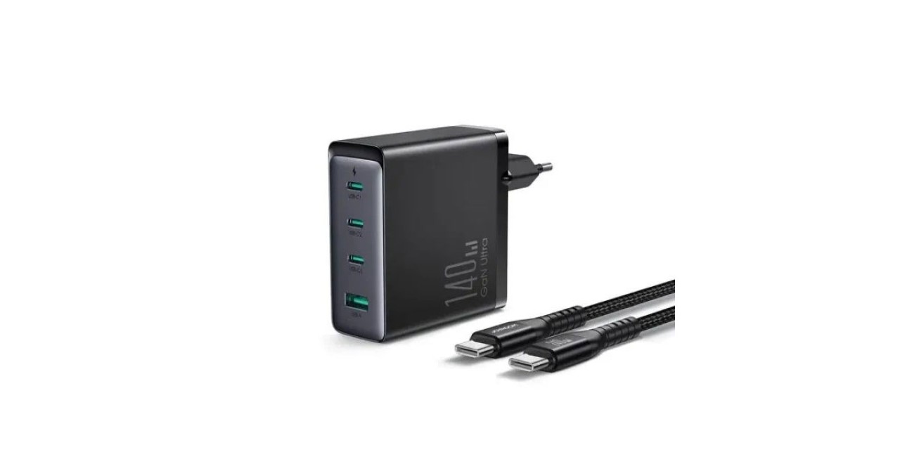 JOYROOM GaN Ultra JR-TCG05EU 140W Fast Charger – 3C1A Adapter with USB-C to USB-C Cable: Powering Bangladesh in 2025