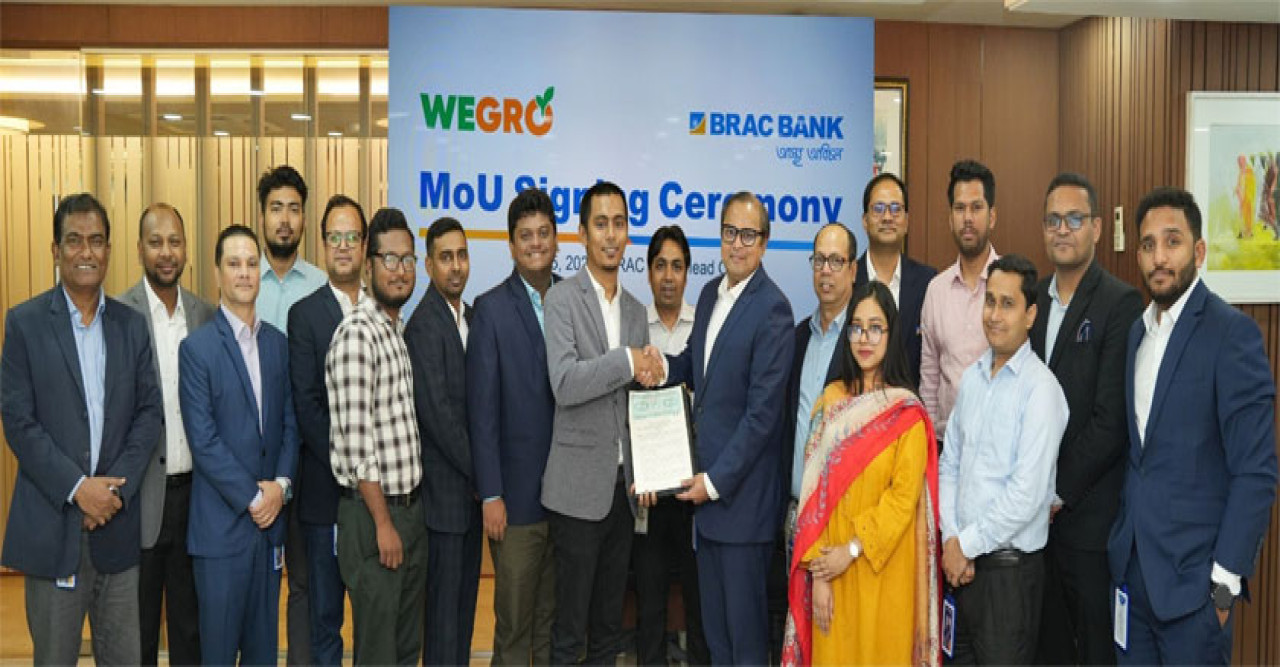 BRAC Bank, WeGro Technologies join hands to enhance agriculture financing