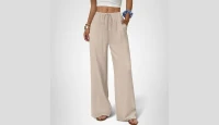 Sampeel Wide Leg Pants for Women: Flowy Palazzo Trousers Perfect for Summer Comfort and Style