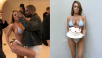 Bianca Censori Turns Heads in Daring Kitten-Print Bikini at Stylist's Birthday Bash
