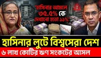হাসিনার লুটে বিশ্বসেরা বাংলাদেশ! ৩৫.৫ শতাংশ খেলাপি ঋণকে দেখানো হতো ১১ শতাংশ! ৬ লাখ কোটি টাকার ঋণ সংকটের আসল রহস্য