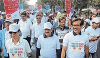 হাঁটলে কিডনি ভাল থাকে, মনে করাতে পাঁচ কিলোমিটারের ‘ওয়াকাথন’ শহরে